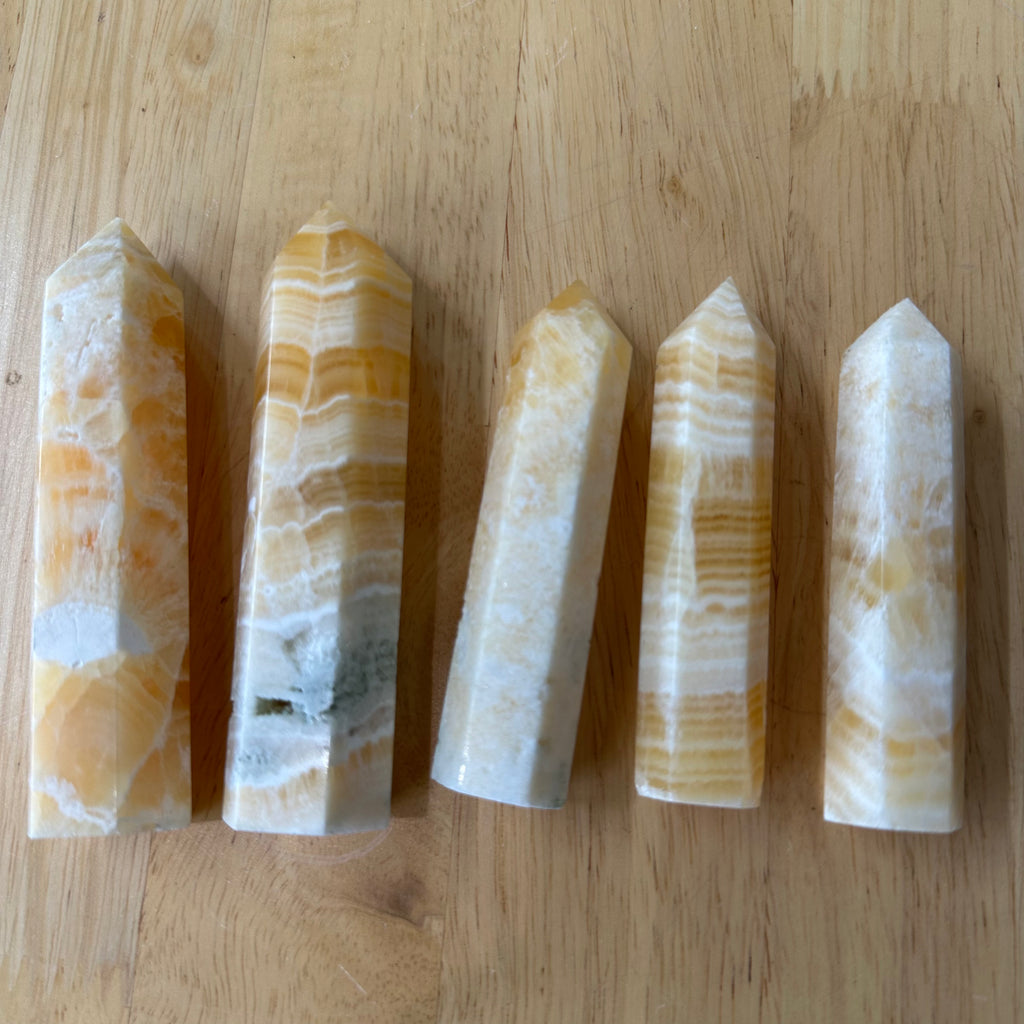 Banded Yellow Calcite from