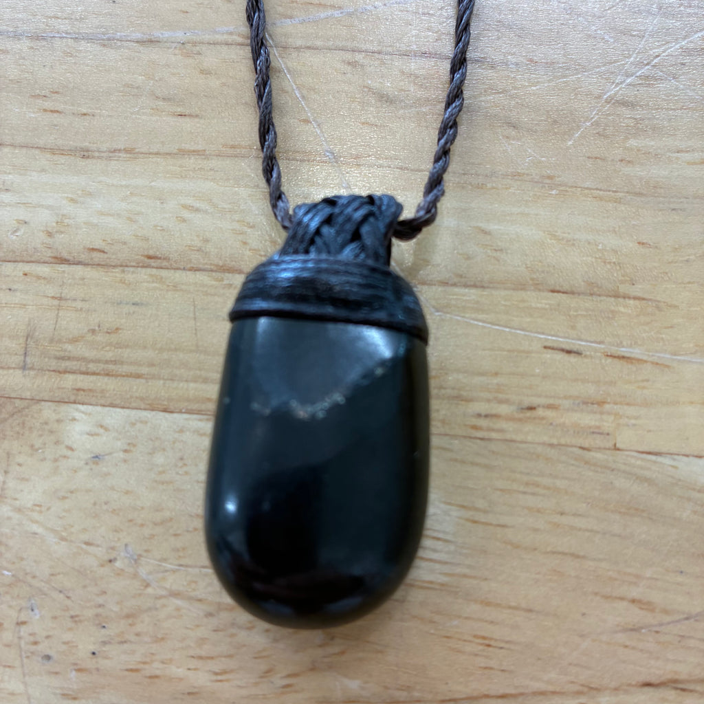 Shungite Leather Necklace - Purification