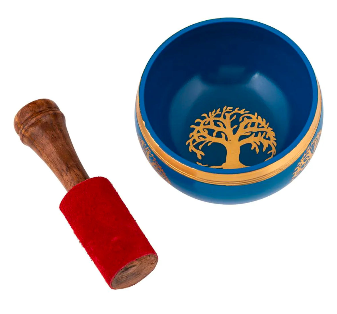 Blue & Gold 'Tree of Life' Singing Bowl 10cm