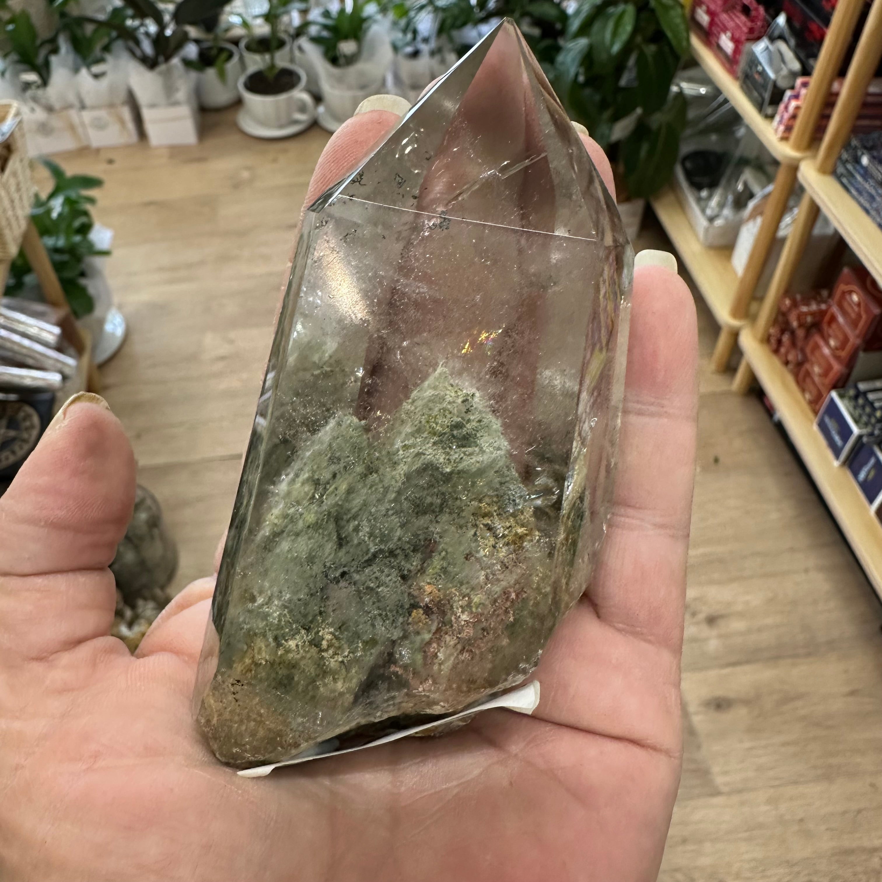 Lodolite (Garden Quartz) Polished Point Museum Quality Crystal Specimen Launceston Tasmania