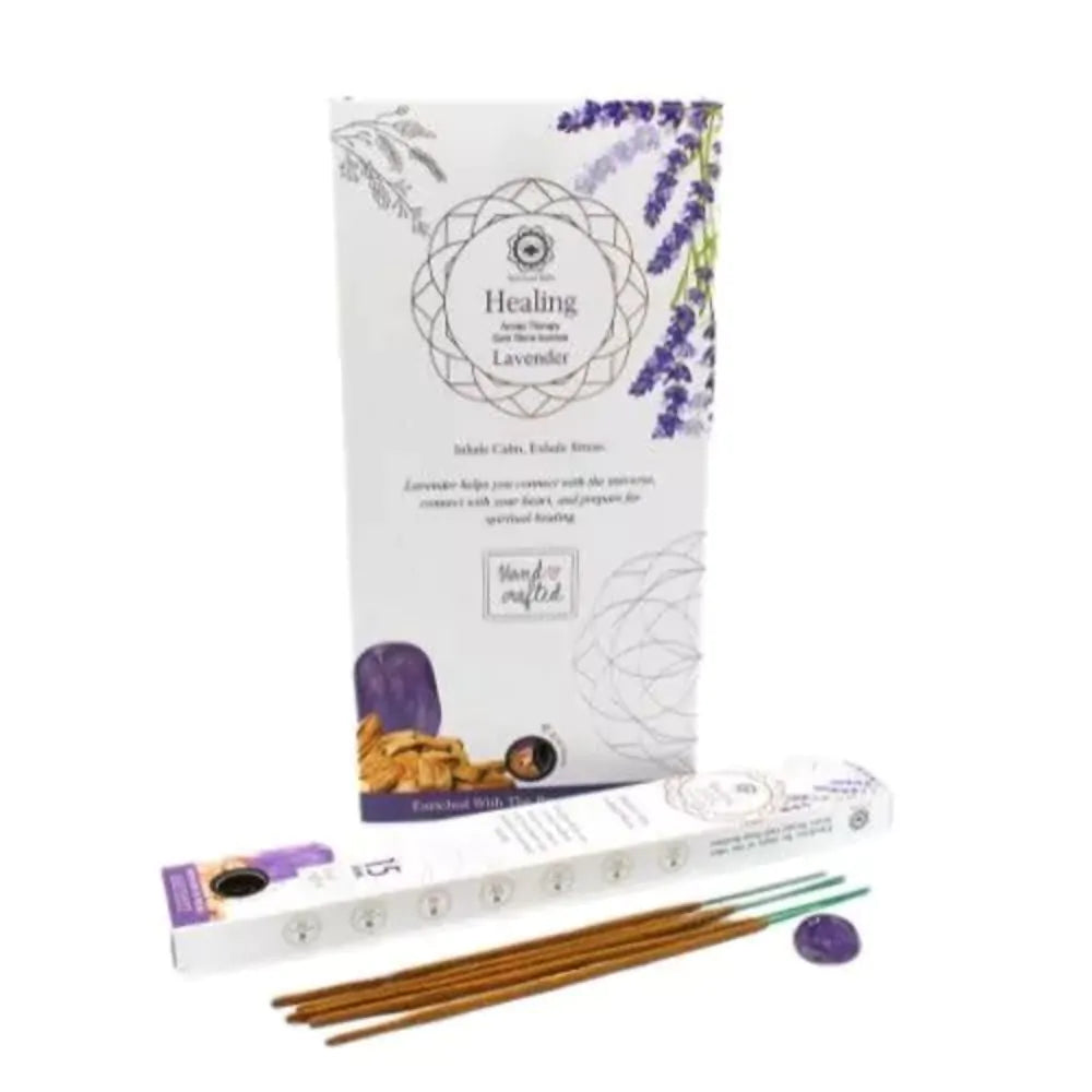 Lavender Green Tree Gemstone Incense - Healing w/Amethyst