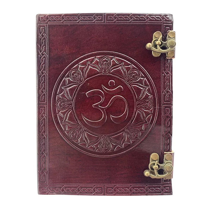 Cosmic Ohm - Leather Journal with Clasps