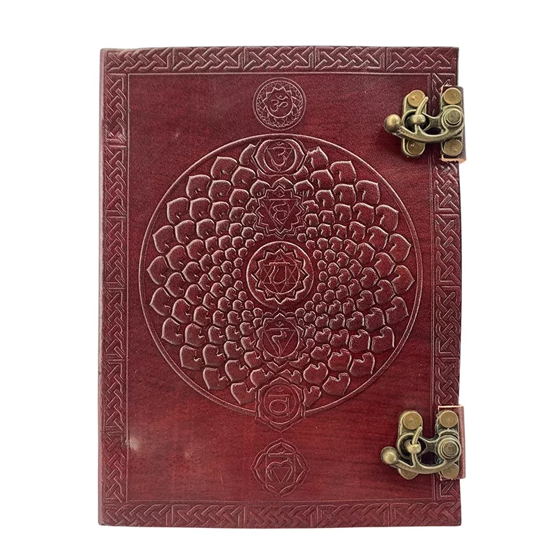 Chakra Healing - Leather Journal with Clasps