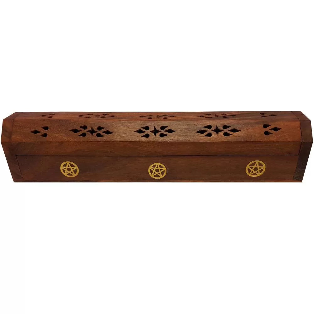 Wooden Incense Box Pentagram