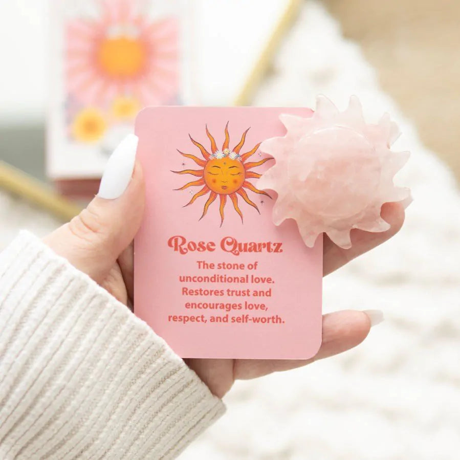 Rose Quartz Sun in a Keepsake Box