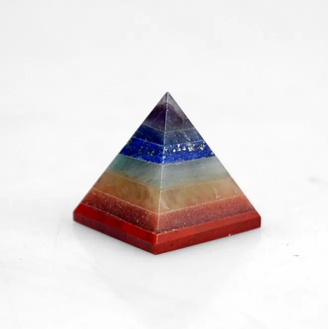 Chakra Agate Crystal Pyramid