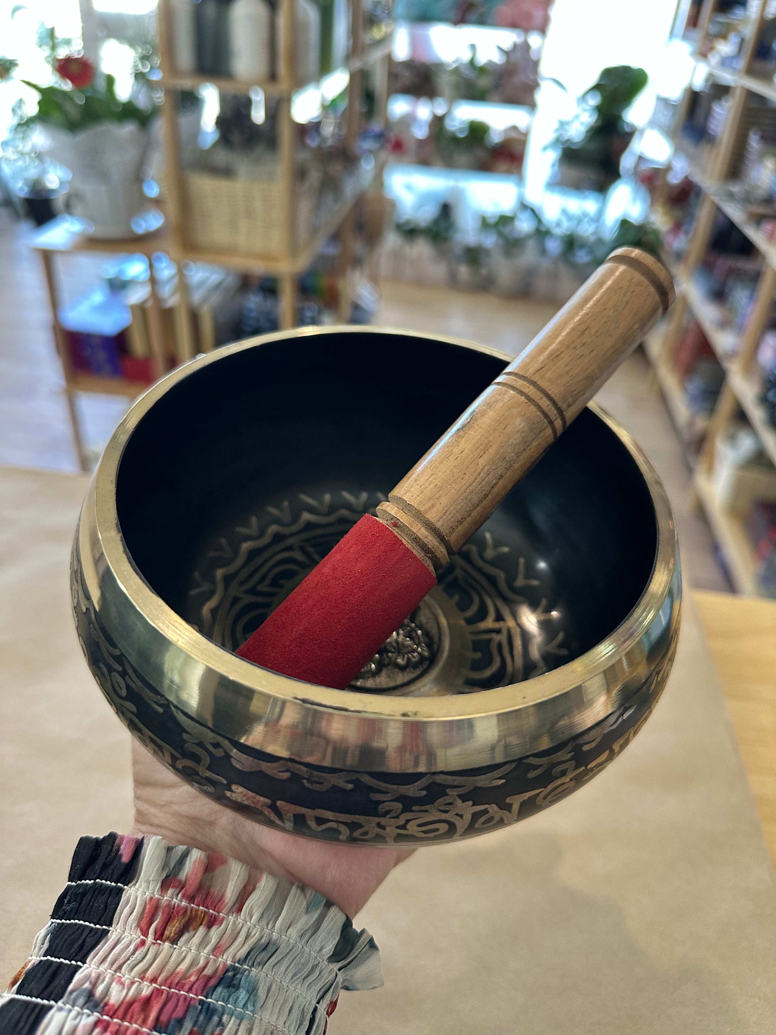 黄铜颂钵 15厘米 沙色