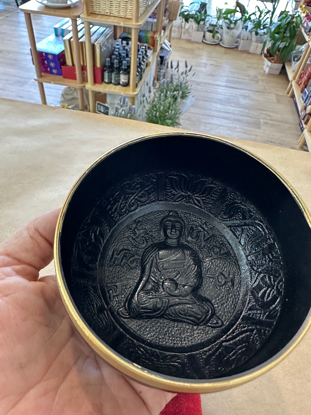 黄铜颂钵 13厘米 沙色