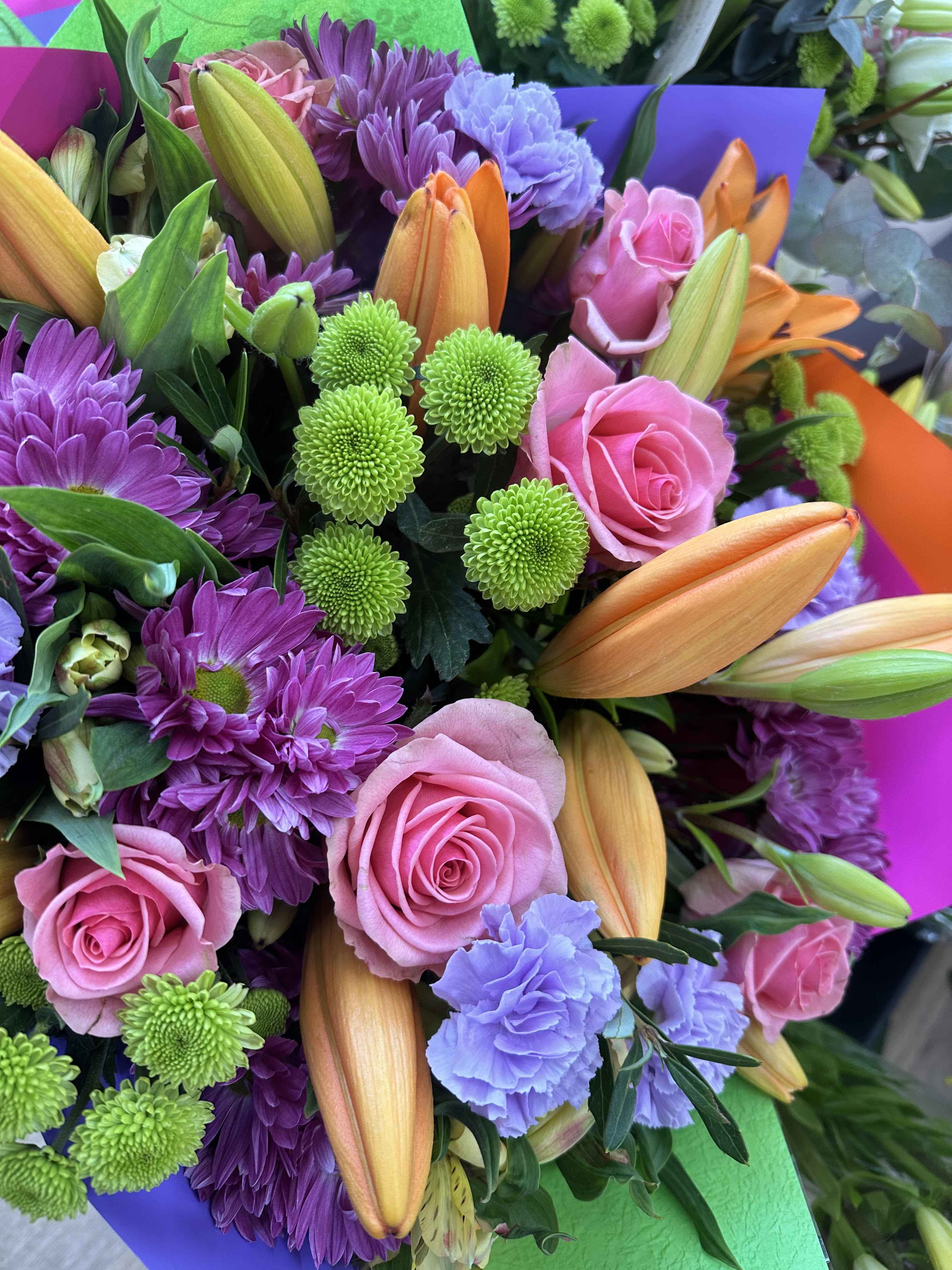 Seasonal Bright Bouquet of fresh flowers