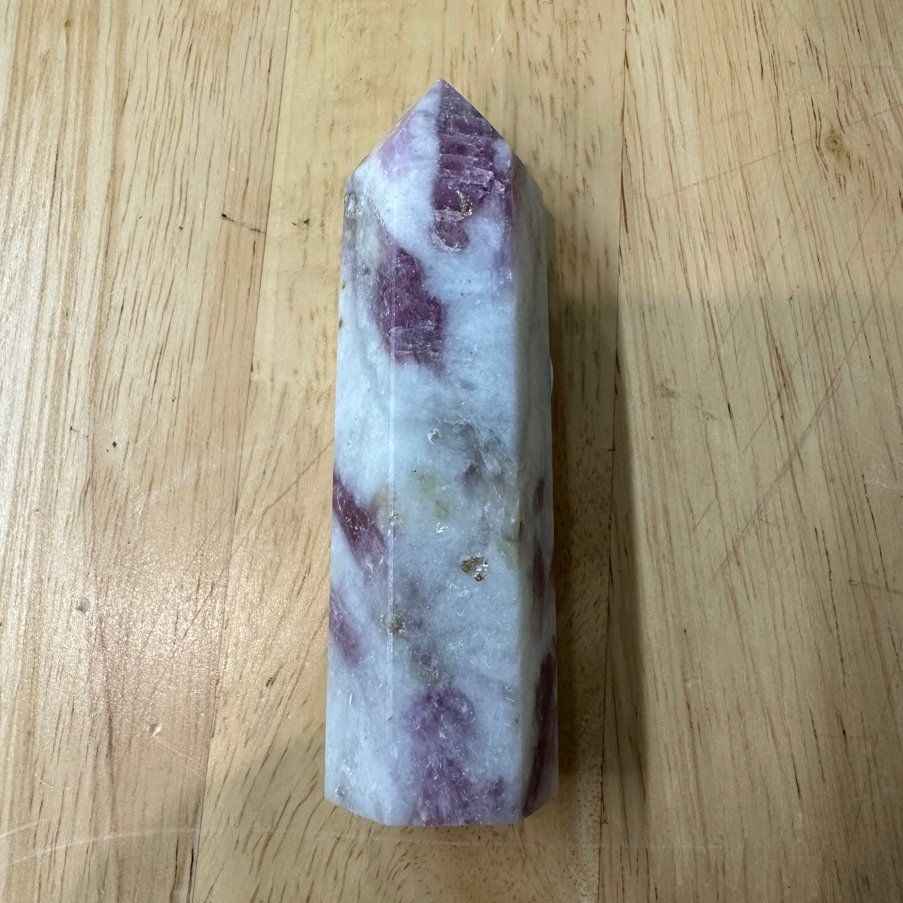 Pink Rubellite Tourmaline Generator crystal at My Florist Launceston.