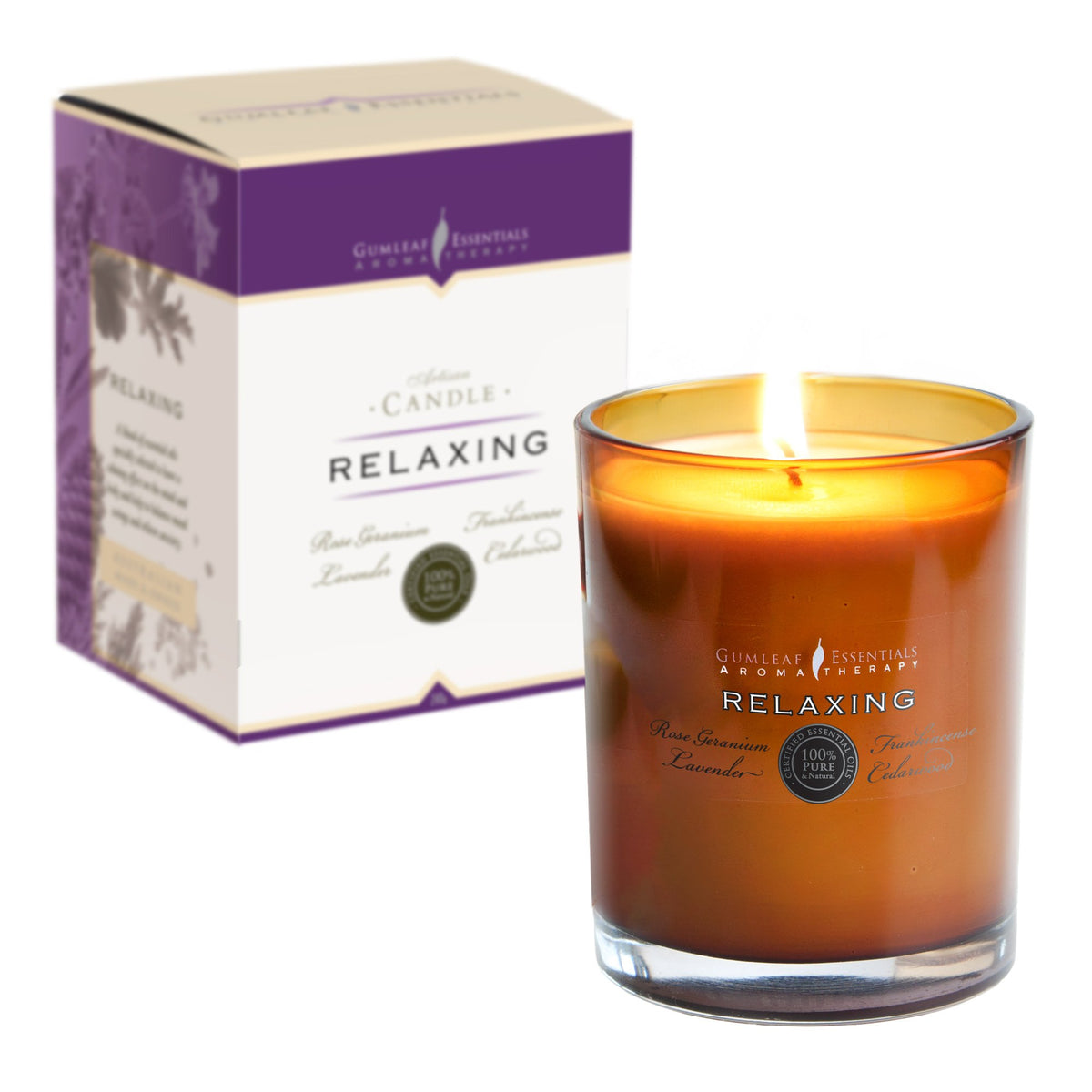 Relaxing candle. Relaxing blend is formulated to have a calming effect on the mind and body, helping to balance moods. Austalia-wide express post