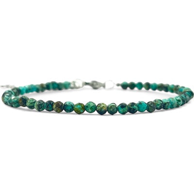 African Turquoise Faceted Bead Bracelet – Growth, Balance & Positive Change (3mm)