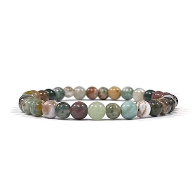 Ocean Jasper Crystal Bead Bracelet – Stress Relief, Emotional Healing & Positive Flow (6mm)
