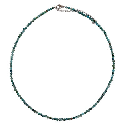 Ice Apatite Faceted Semi-Precious Stone Necklace – Clarity, Inspiration & Clear Communication (3mm)