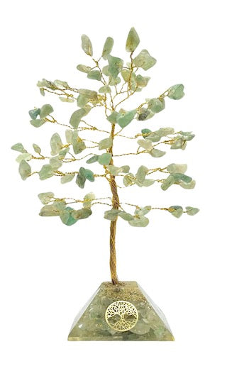 New Jade Crystal Tree 100 Chip - Orgonite Base