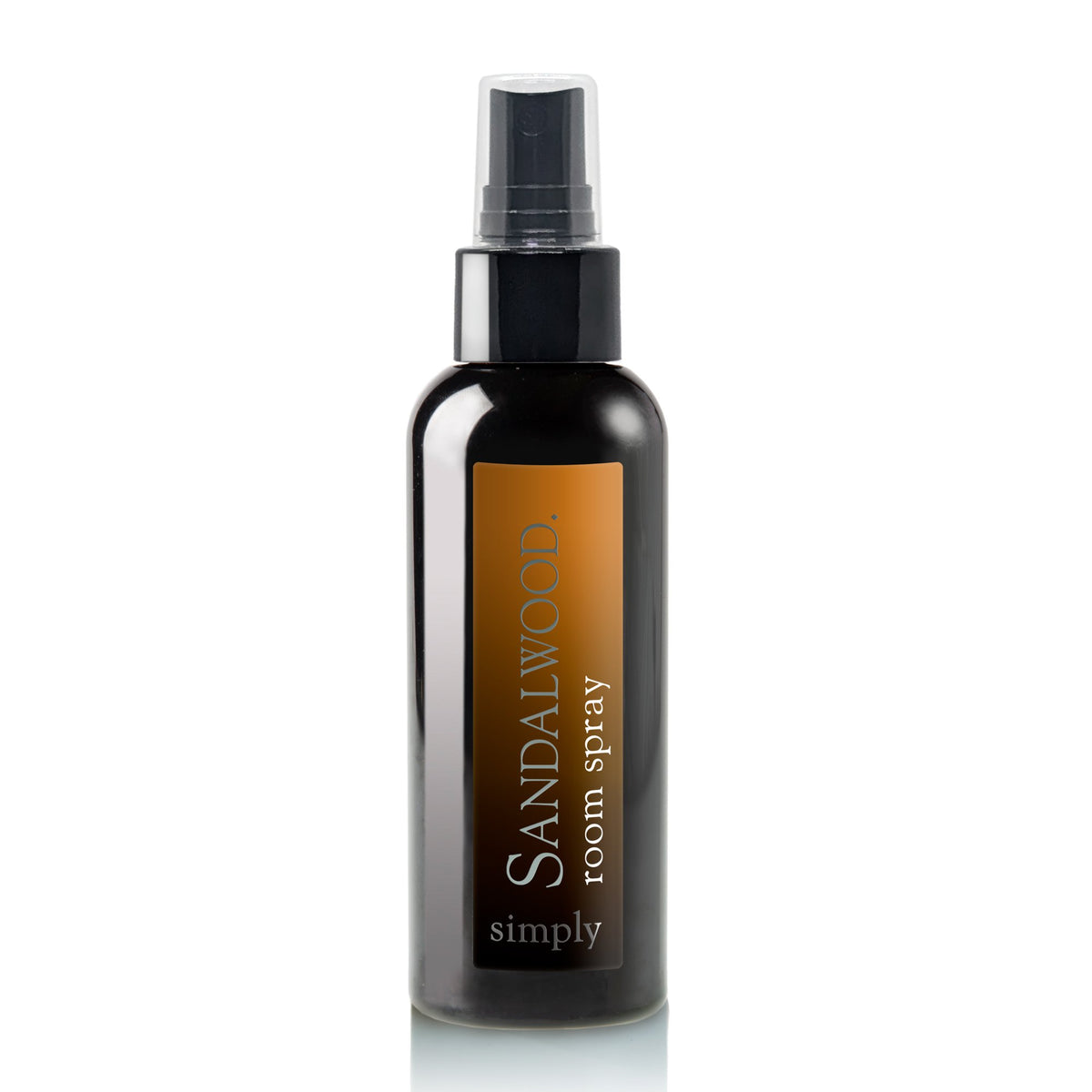 Sandalwood room spray bottle on a white background