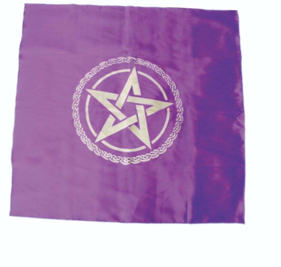 Cotton Altar Cloth Pentagram  Size (90*90) Purple