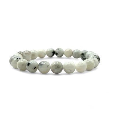 Rainbow Moonstone Crystal Bead Bracelet – Intuition, New Beginnings & Emotional Balance (8mm)