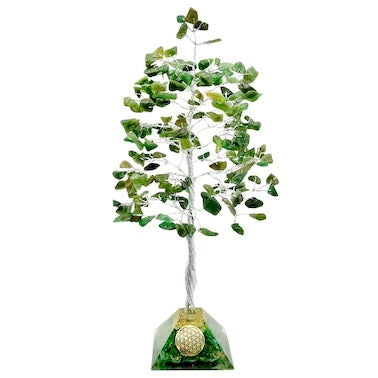 green aventurine chip tree 200 stone orgonite base