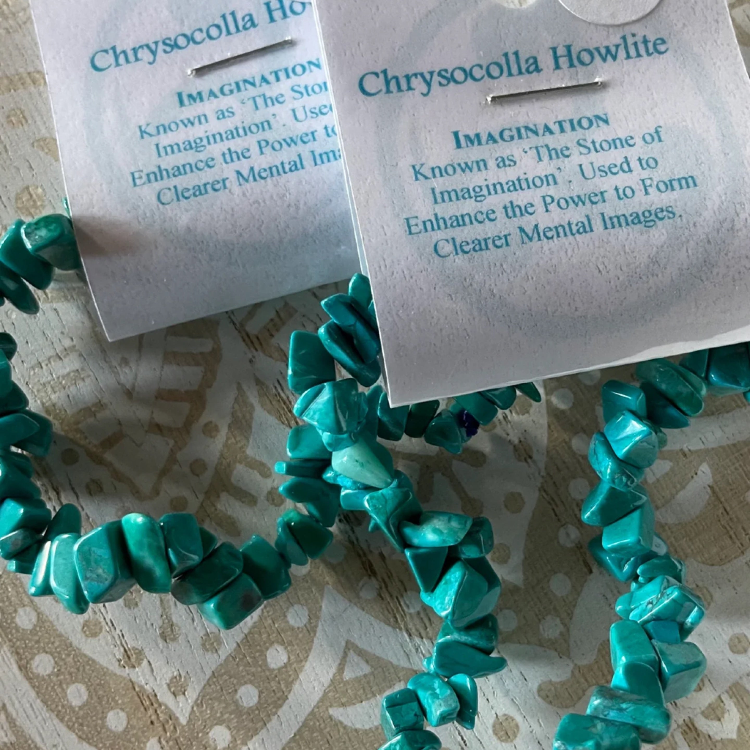Chrysocolla Howlite Chip Bracelet