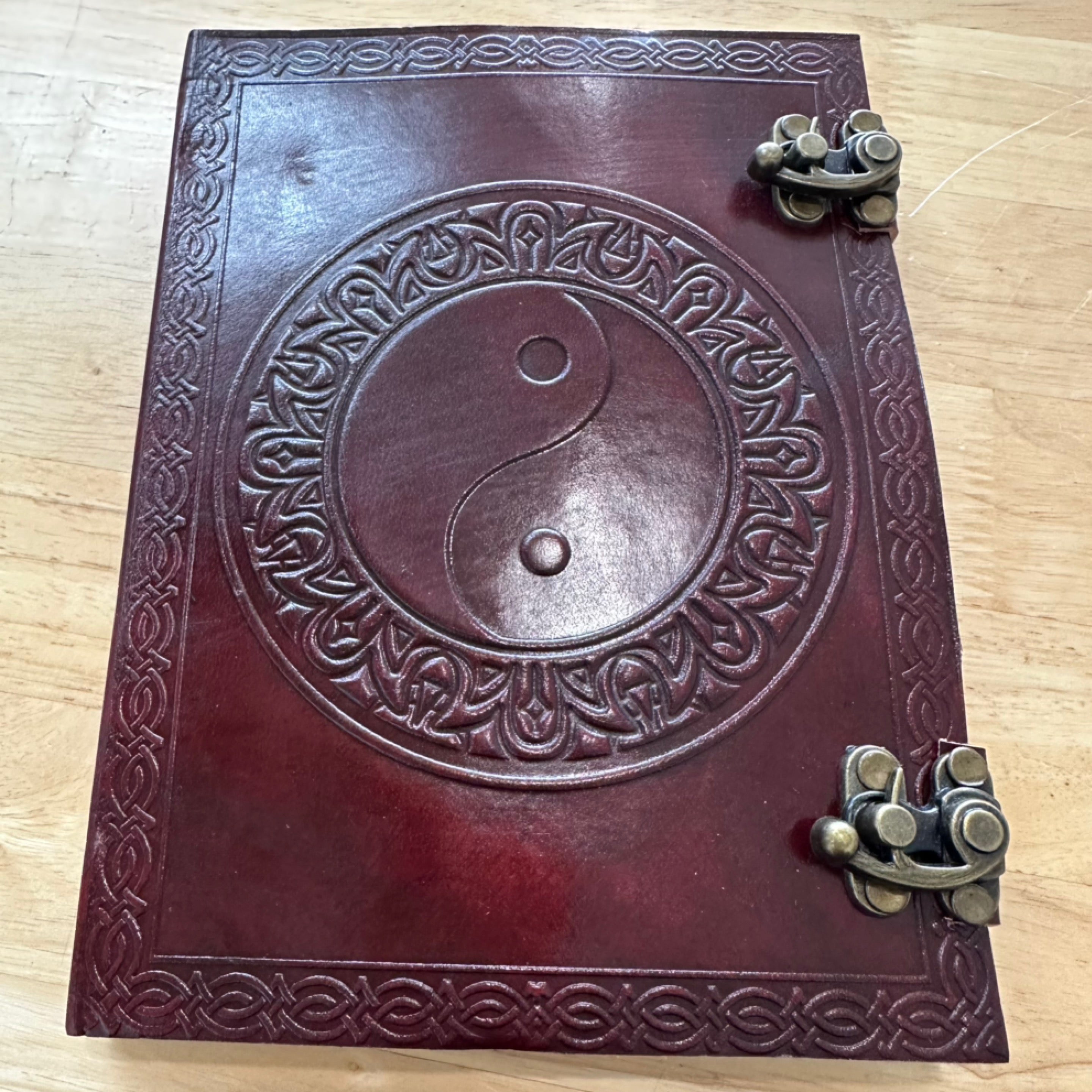 Yin Yang - Leather Journal with Clasps