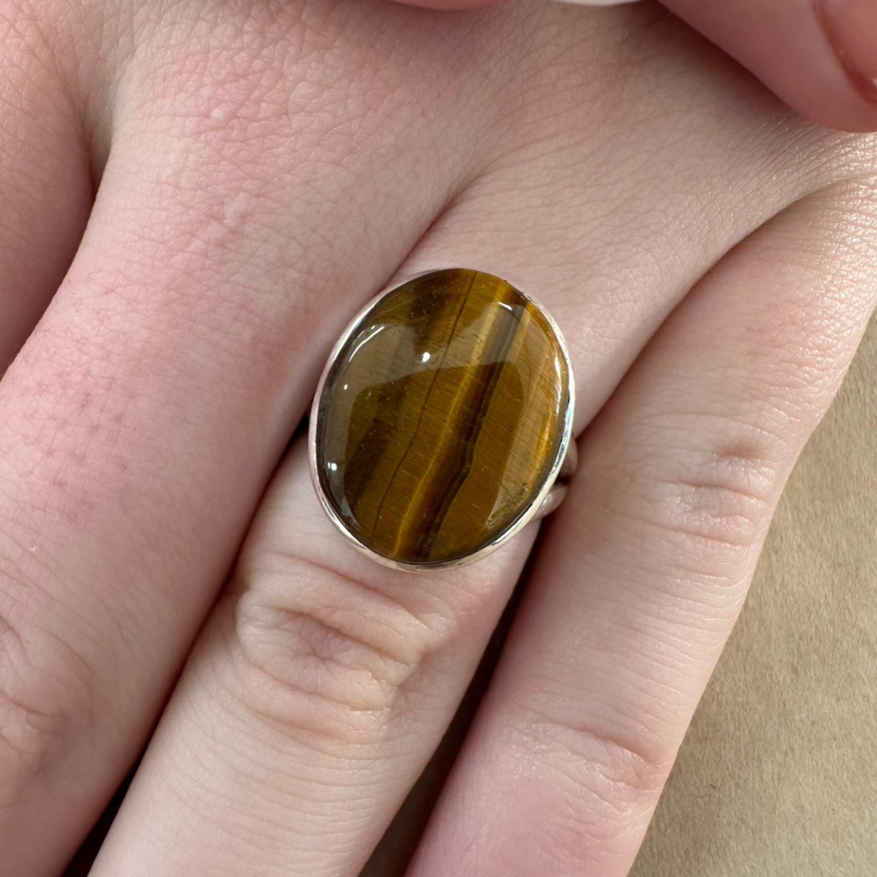 Tiger Eye Ring Size 7
