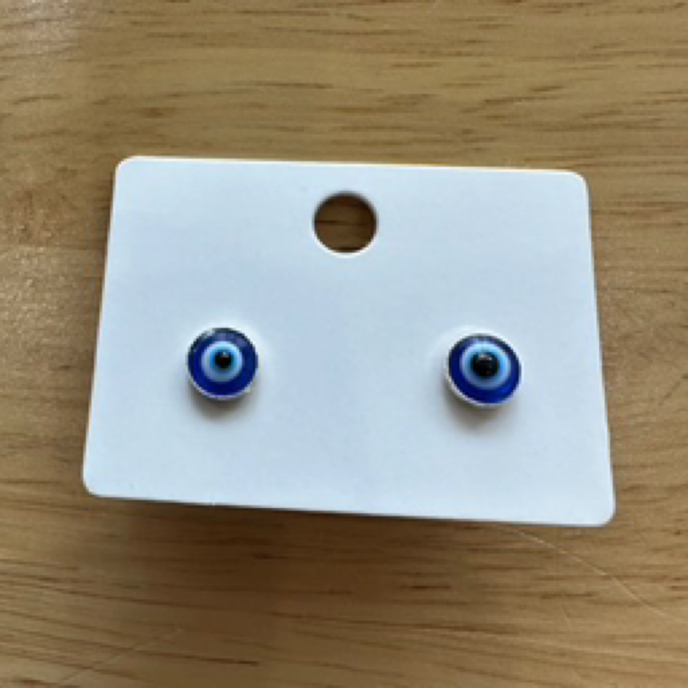 Blue Eye / Evil Eye of Protection Sterling Silver Earrings