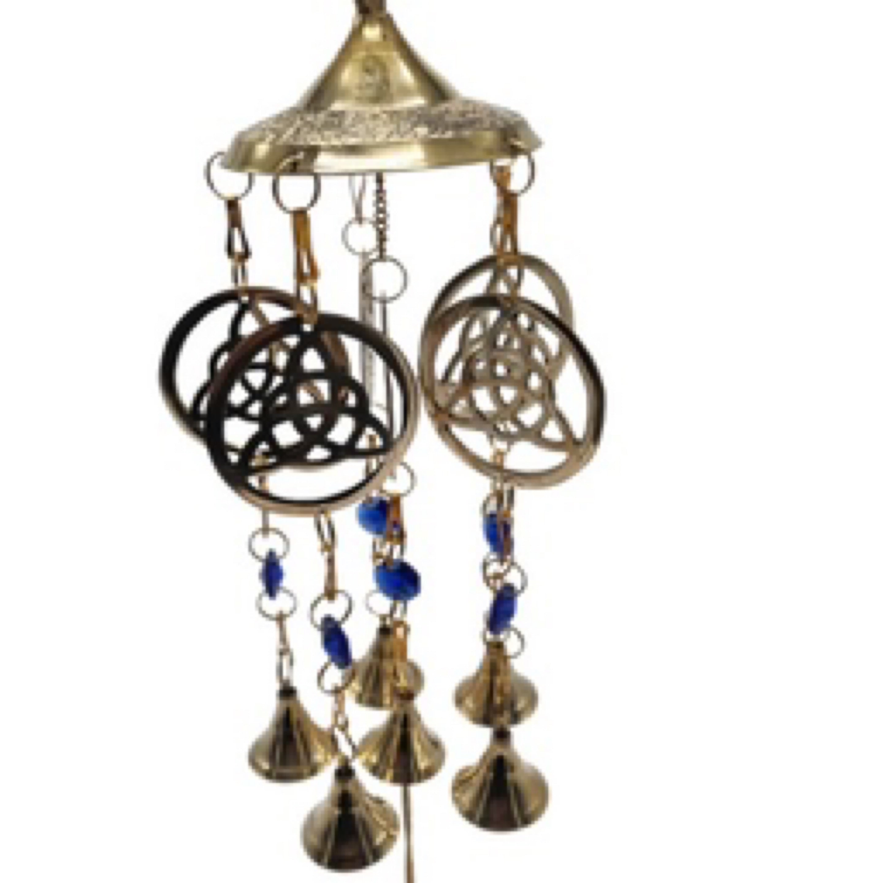 Triquetra Brass Wind Chime With Bells