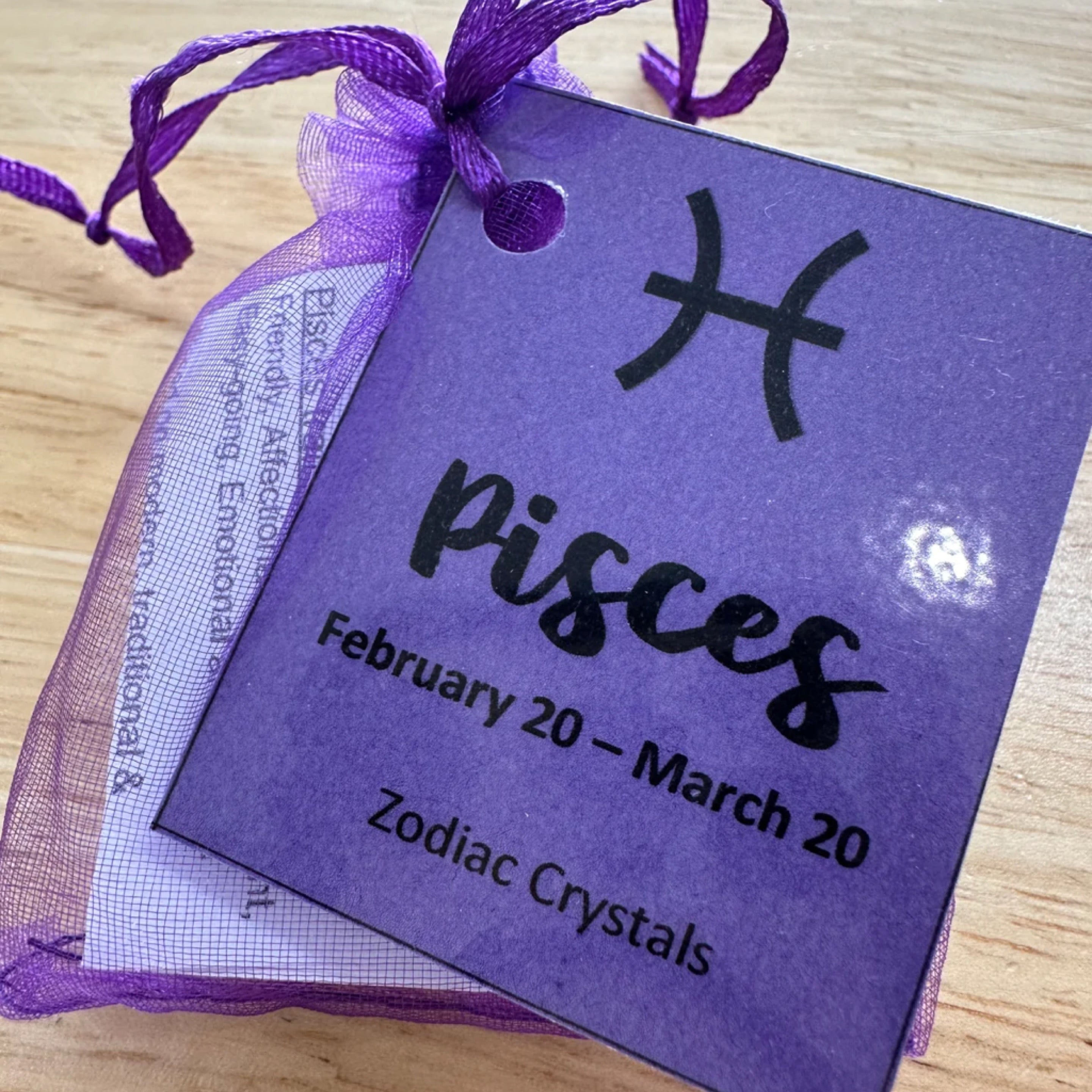 मीन राशि - राशि चक्र क्रिस्टल बैग