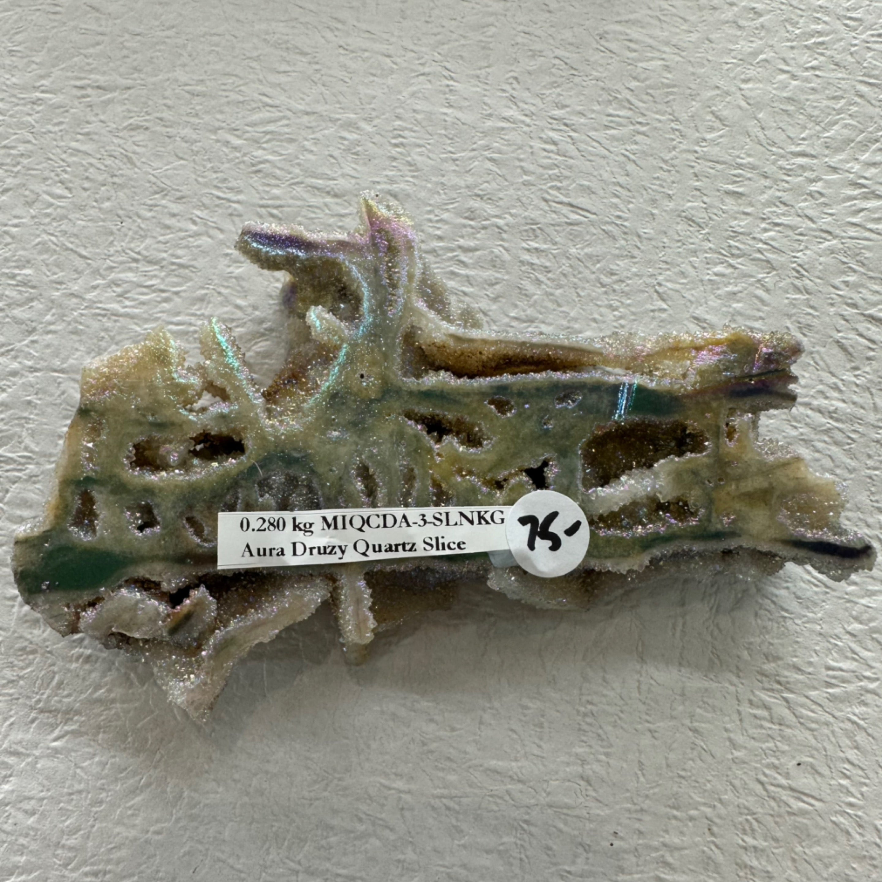 Aura Druzy Sphalerite Slice/Slab 0.280kg