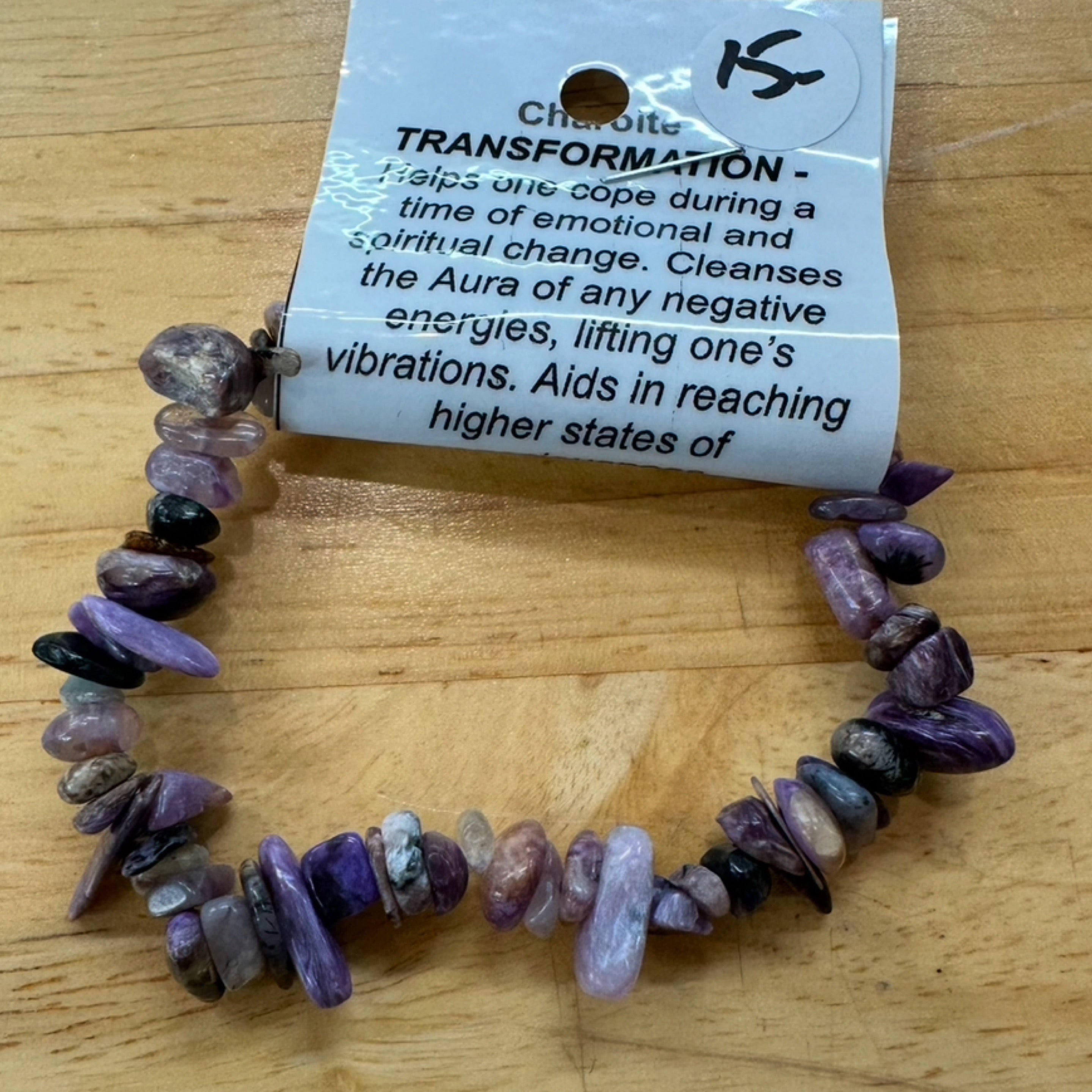 Charoite Chip Bracelet