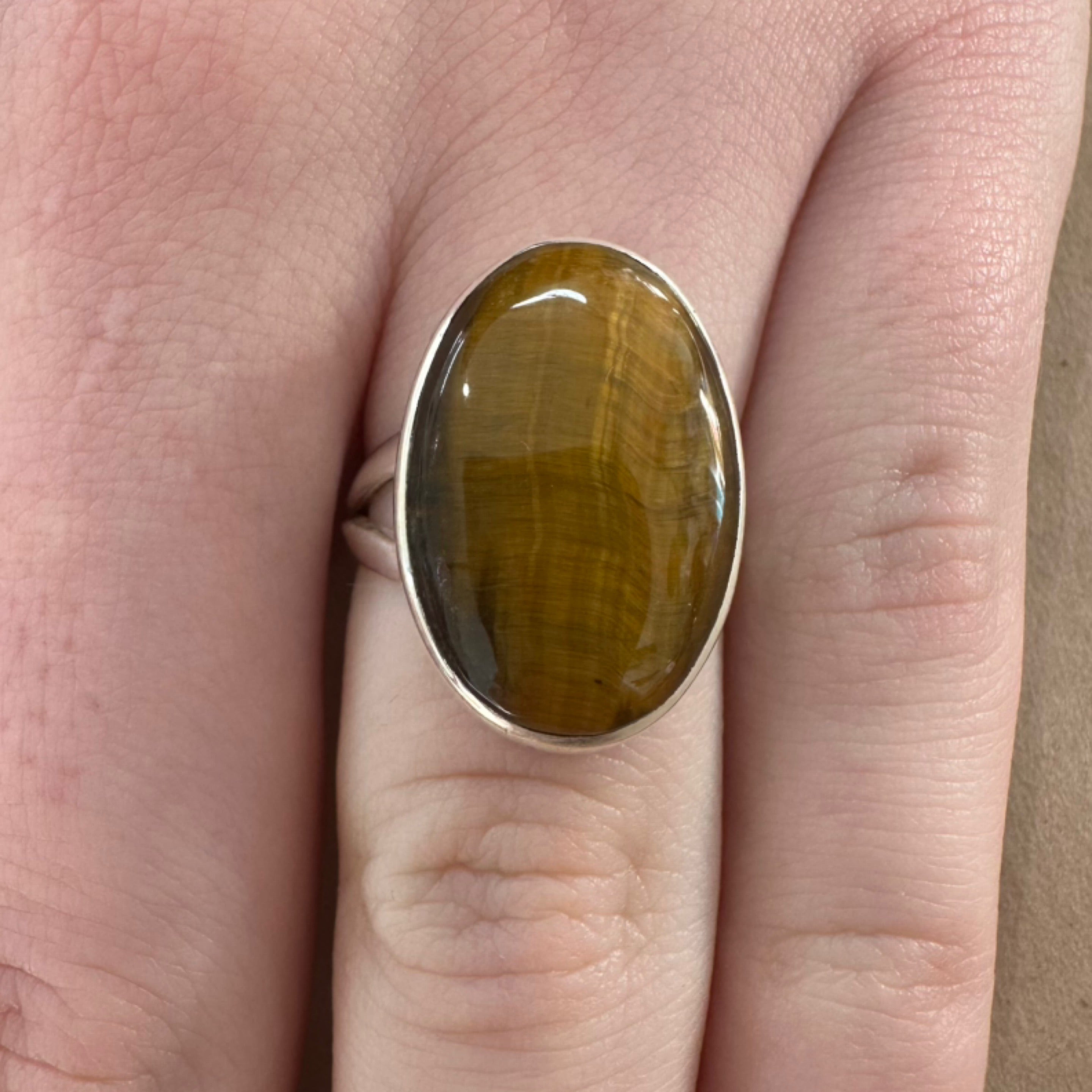 Tiger Eye Ring Size 7