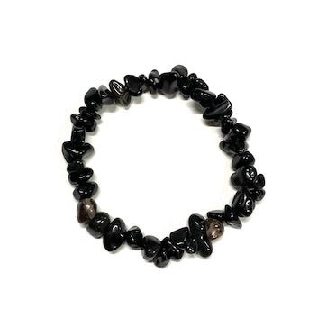 Black Obsidian Chip Bracelet