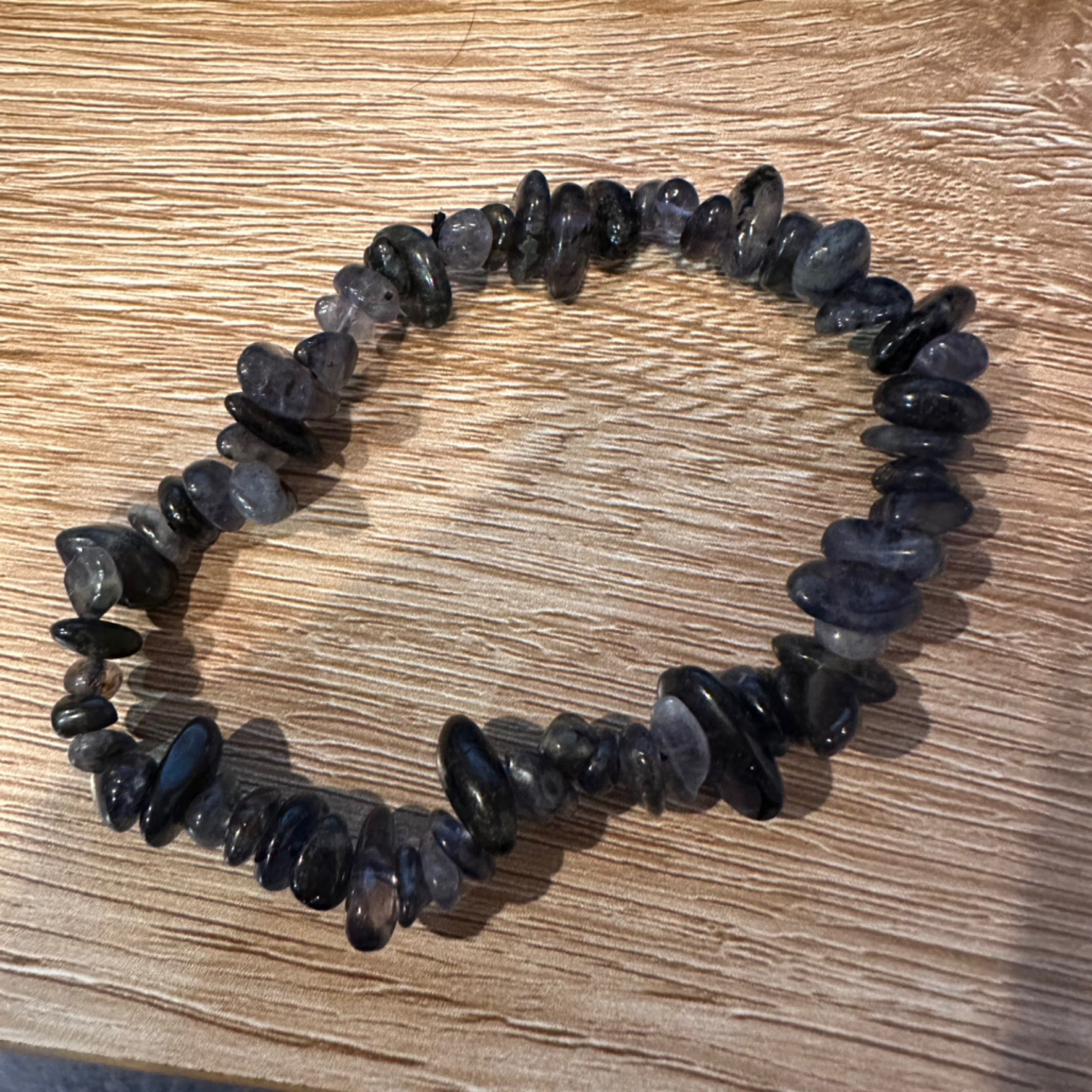 Iolite Crystal Chip Bracelet