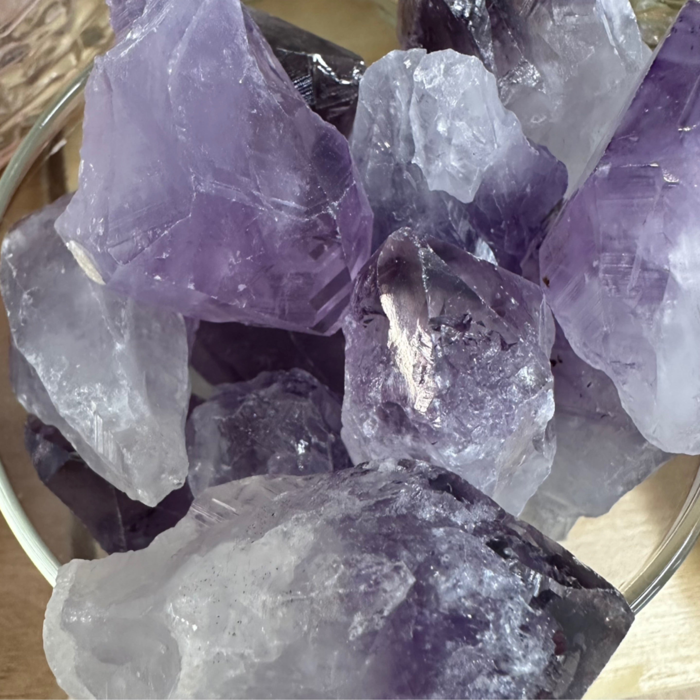Amethyst Single Points with Roots Medium Colour