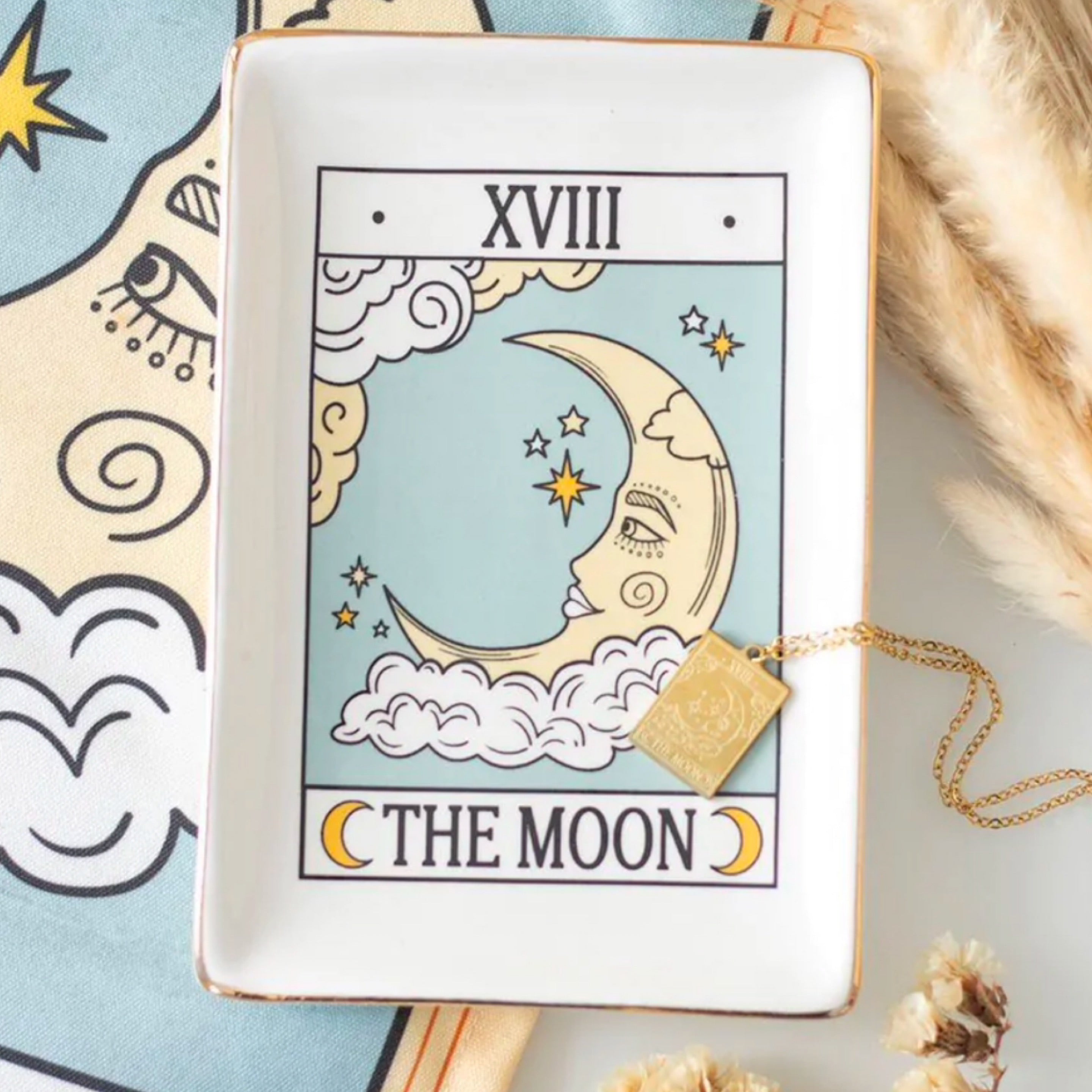 The Moon - Ceramic Tarot Trinket Dish