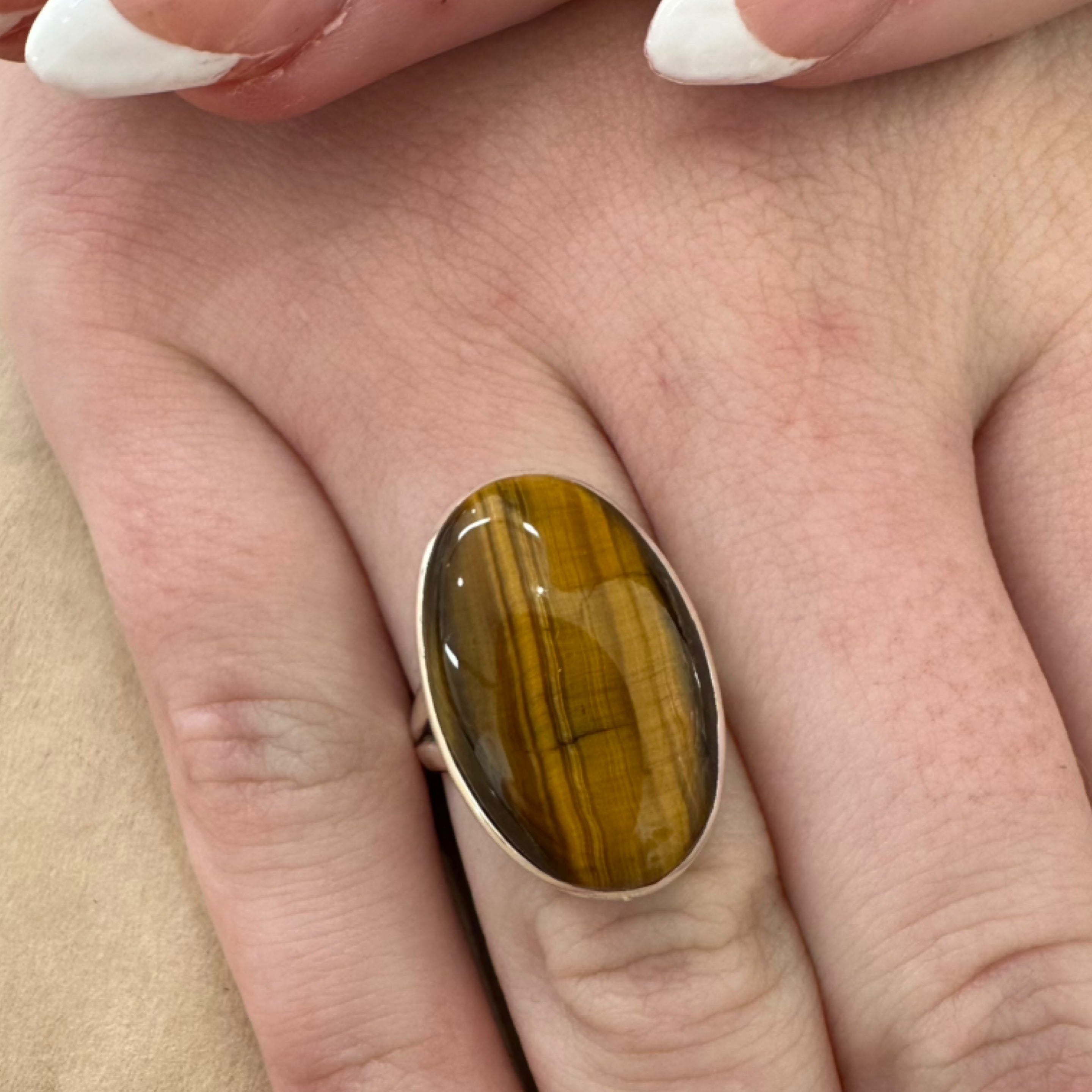 Tiger Eye Ring Size 7