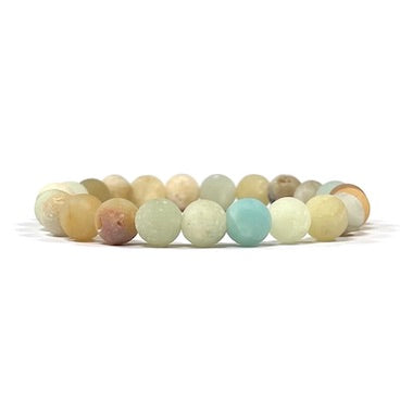 Amazonite Blue Matte Bead Bracelet 8mm