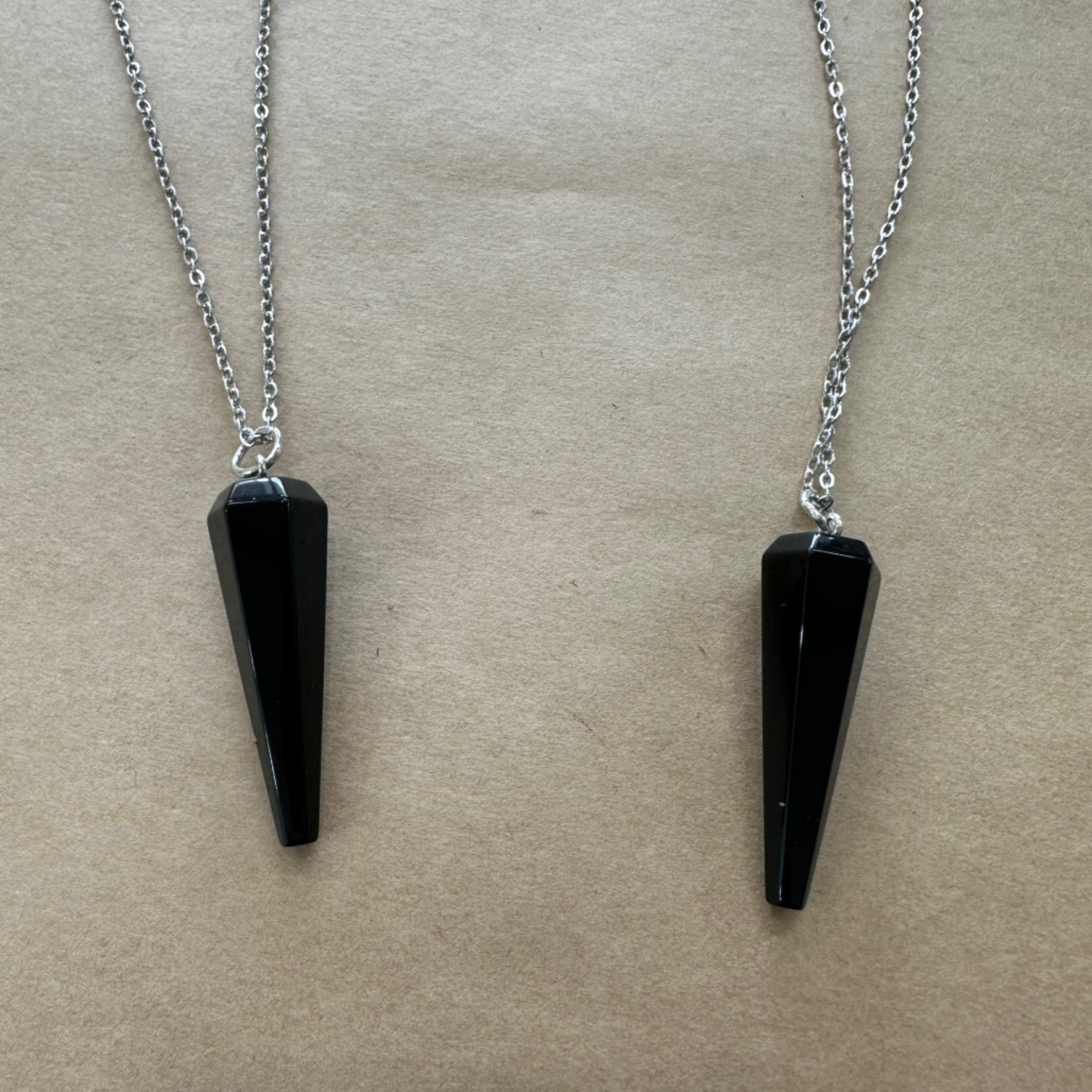 Black Obsidian Pendulum Necklace