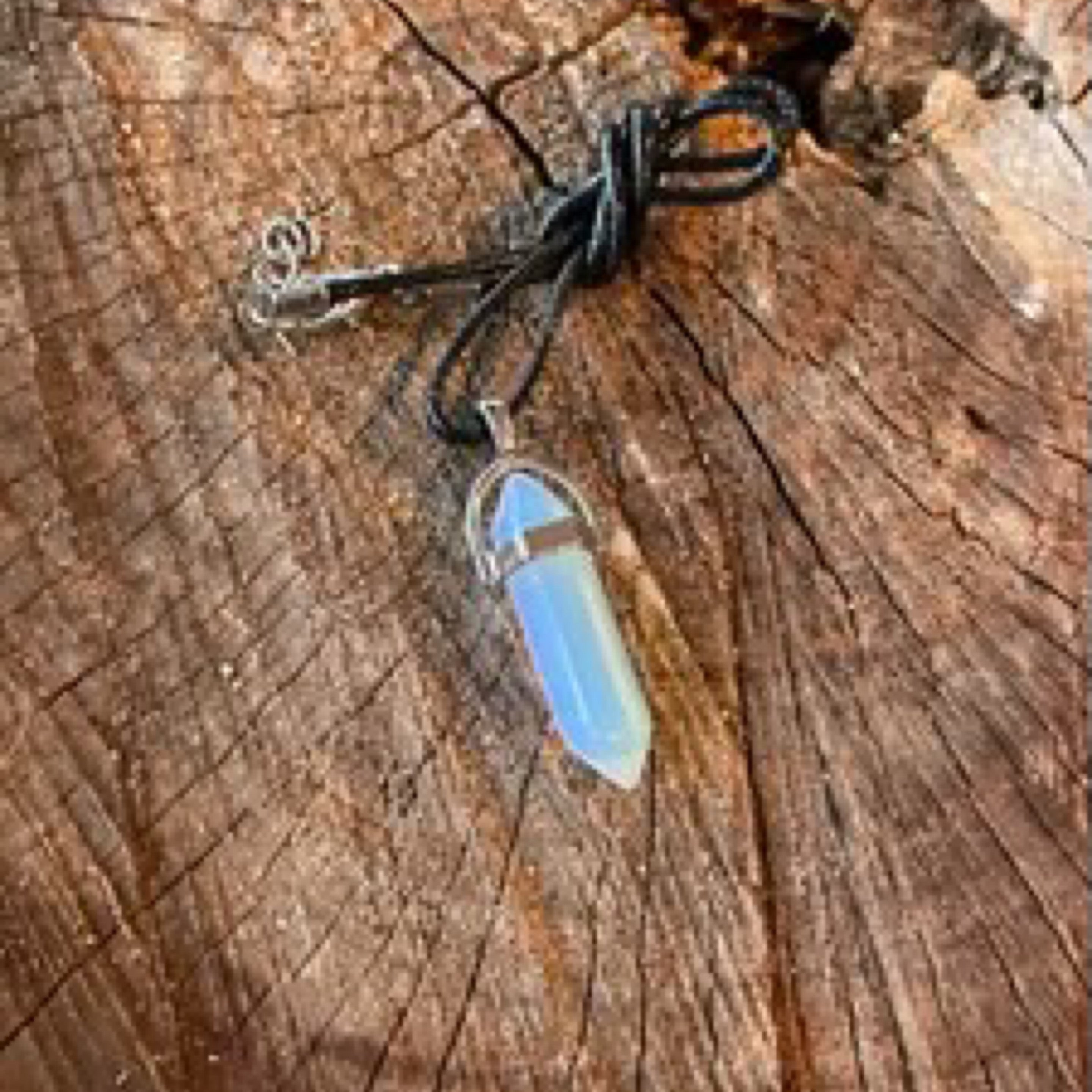 Opalite/Gyrosol Double Terminated Pendant