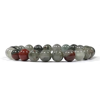 Bloodstone Bead Bracelet 8mm