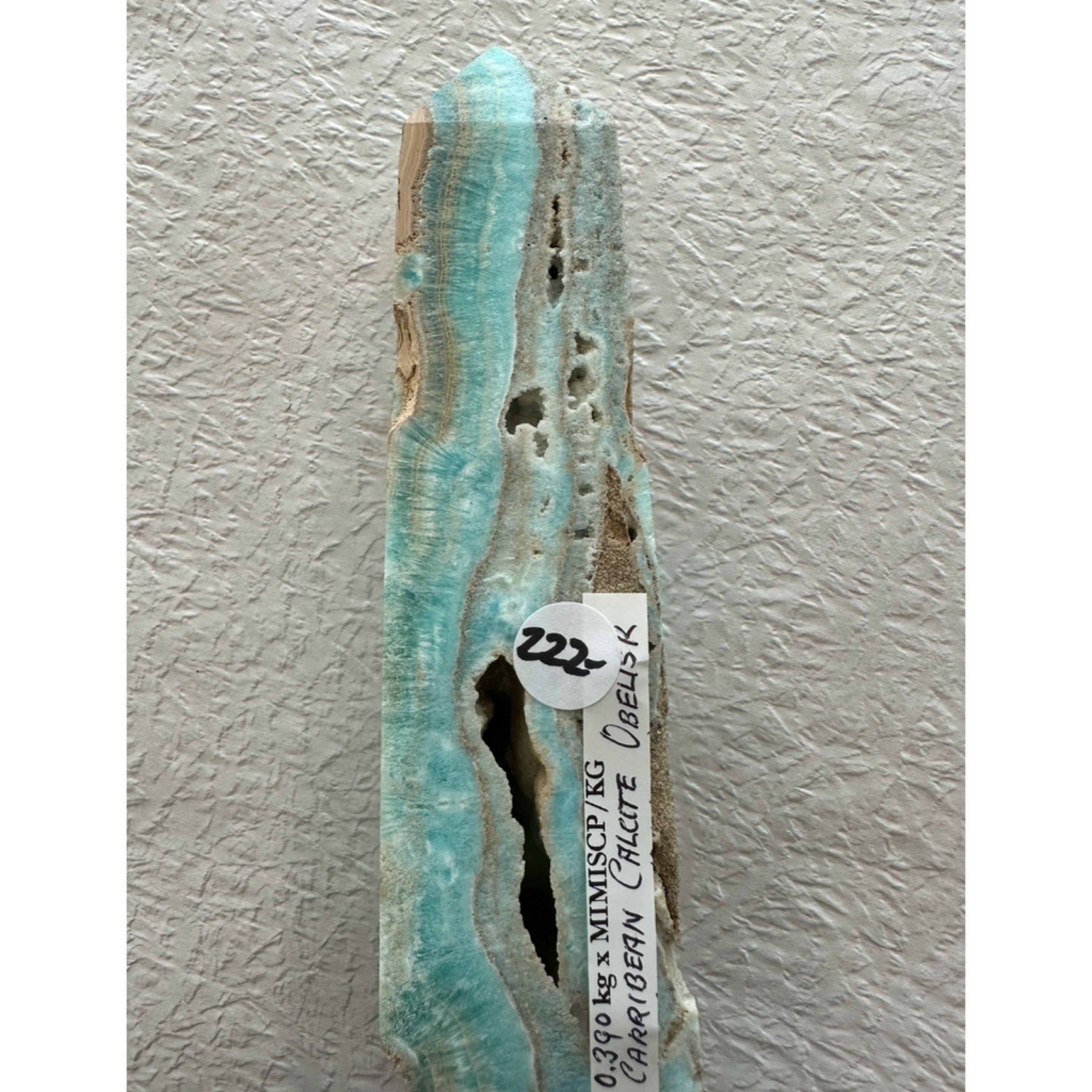 Caribbean Calcite Obelisk .390kg