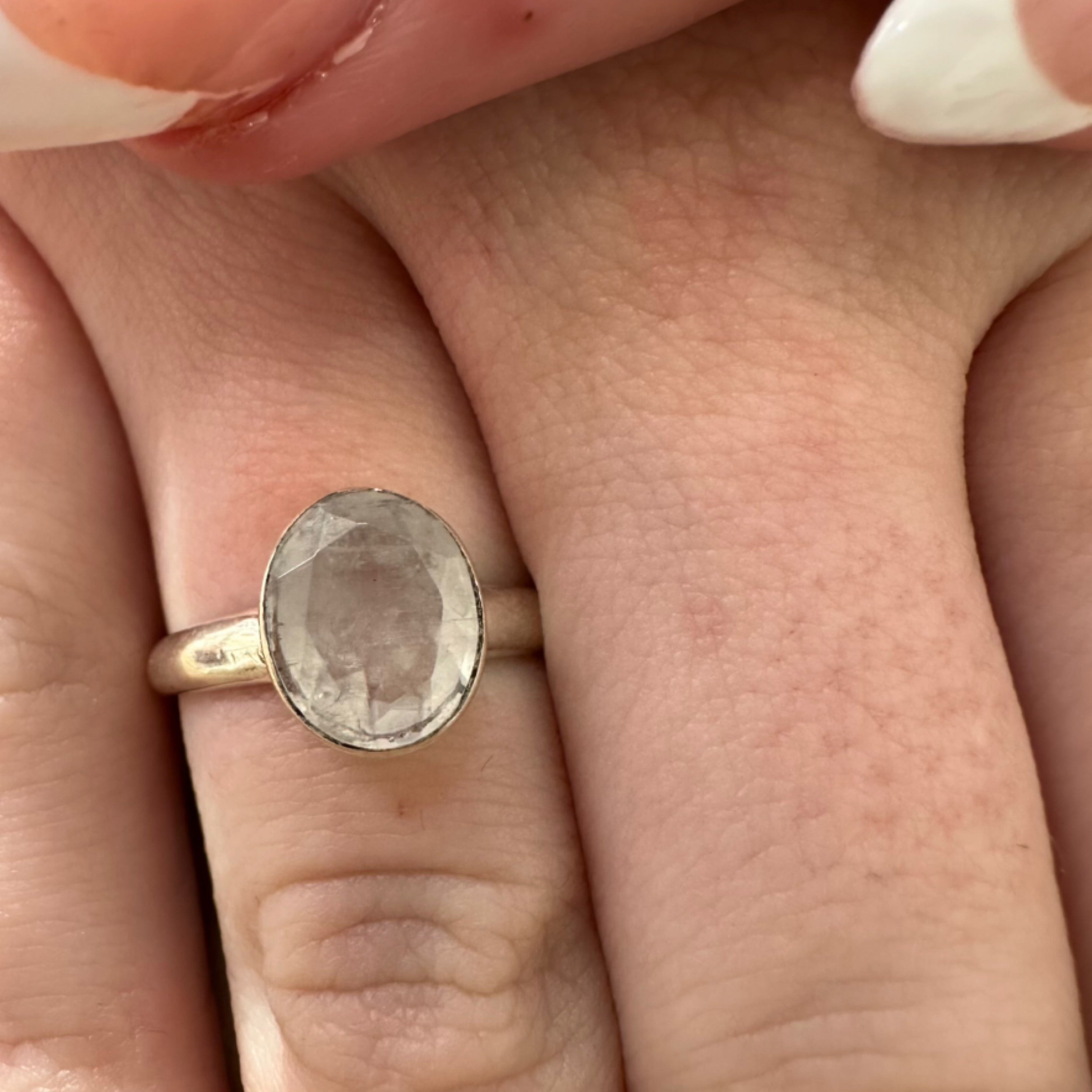 Moonstone Gemstone Ring Size 8