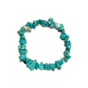Blue Howlite Chip Bracelet