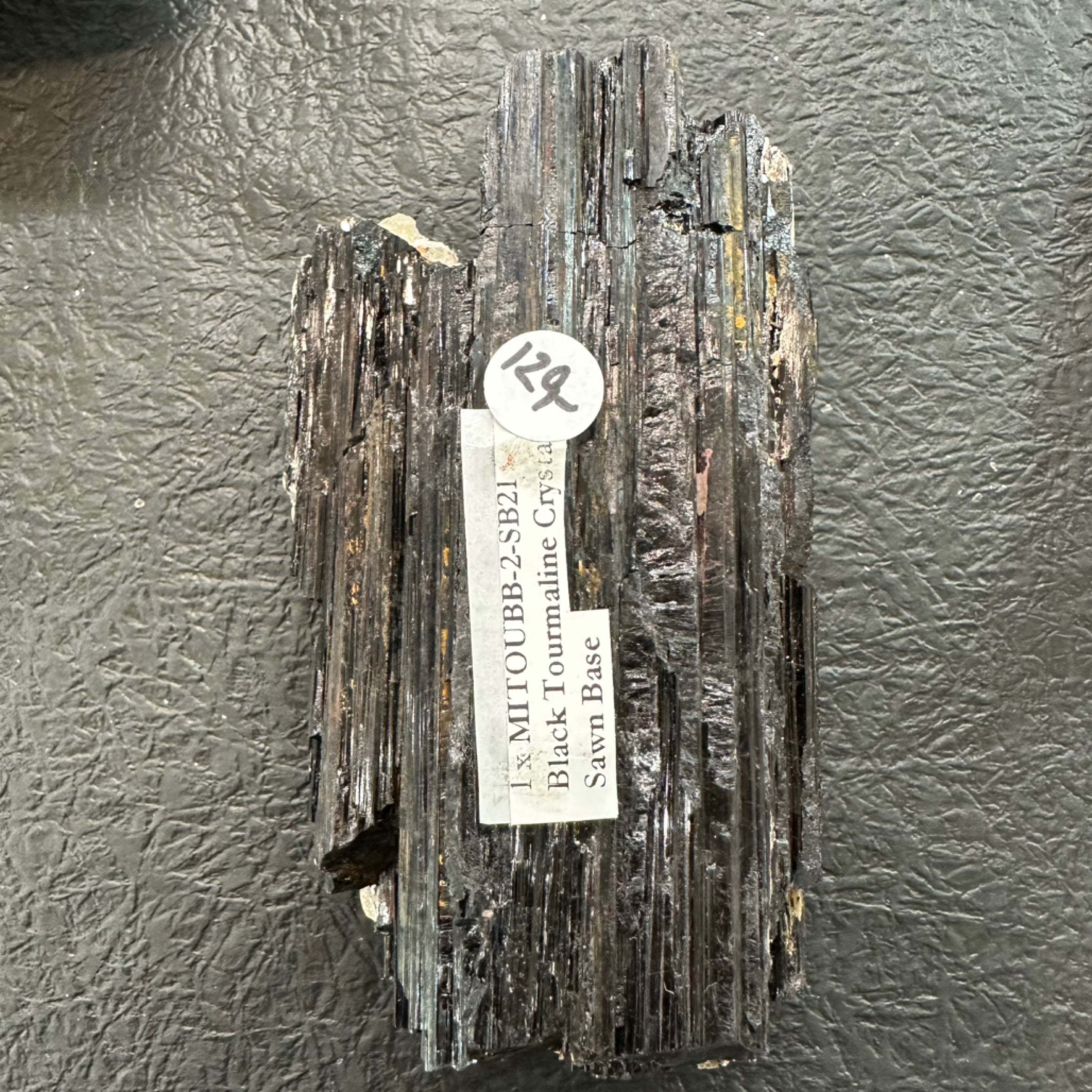 Black Tourmaline Sawn Base