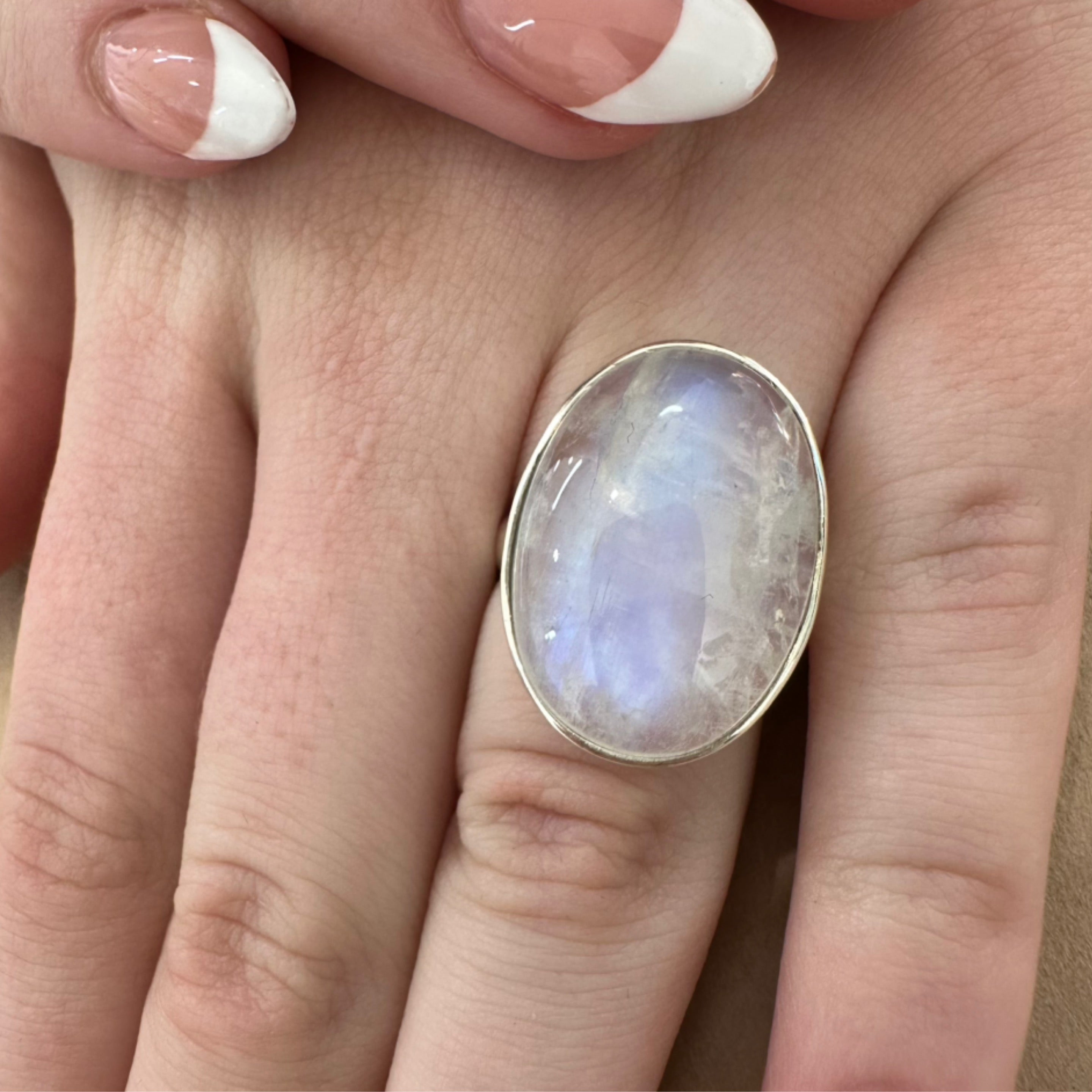Moonstone Gemstone Ring Size 8