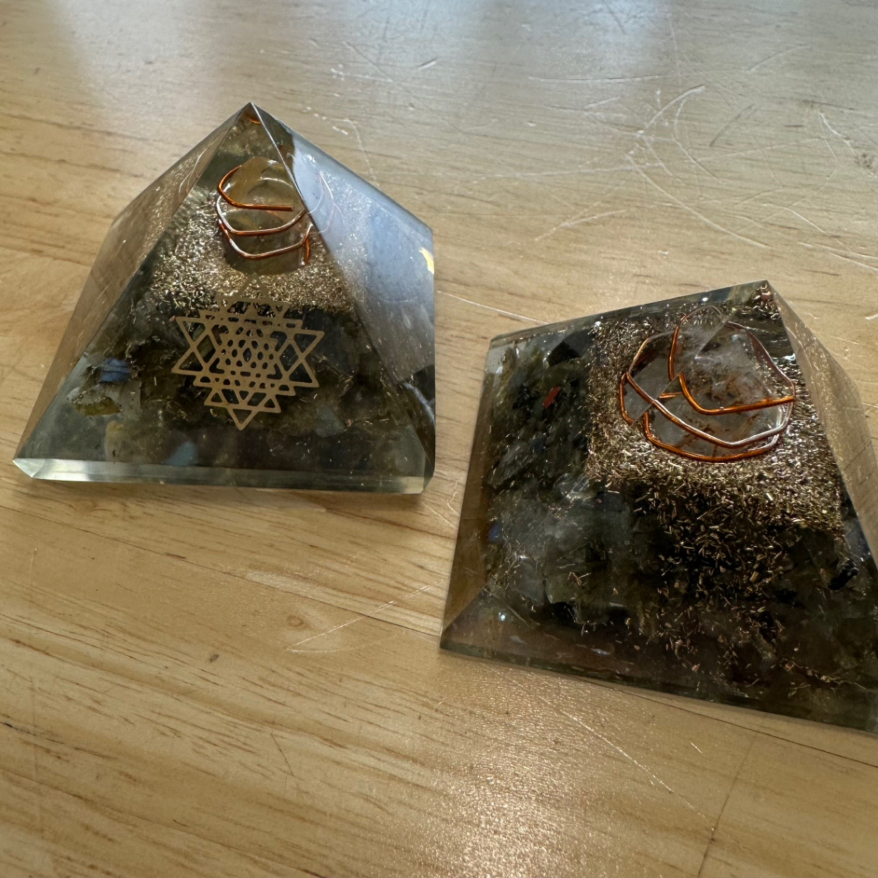 Labradorite Orgonite Pyramid 5.5cm