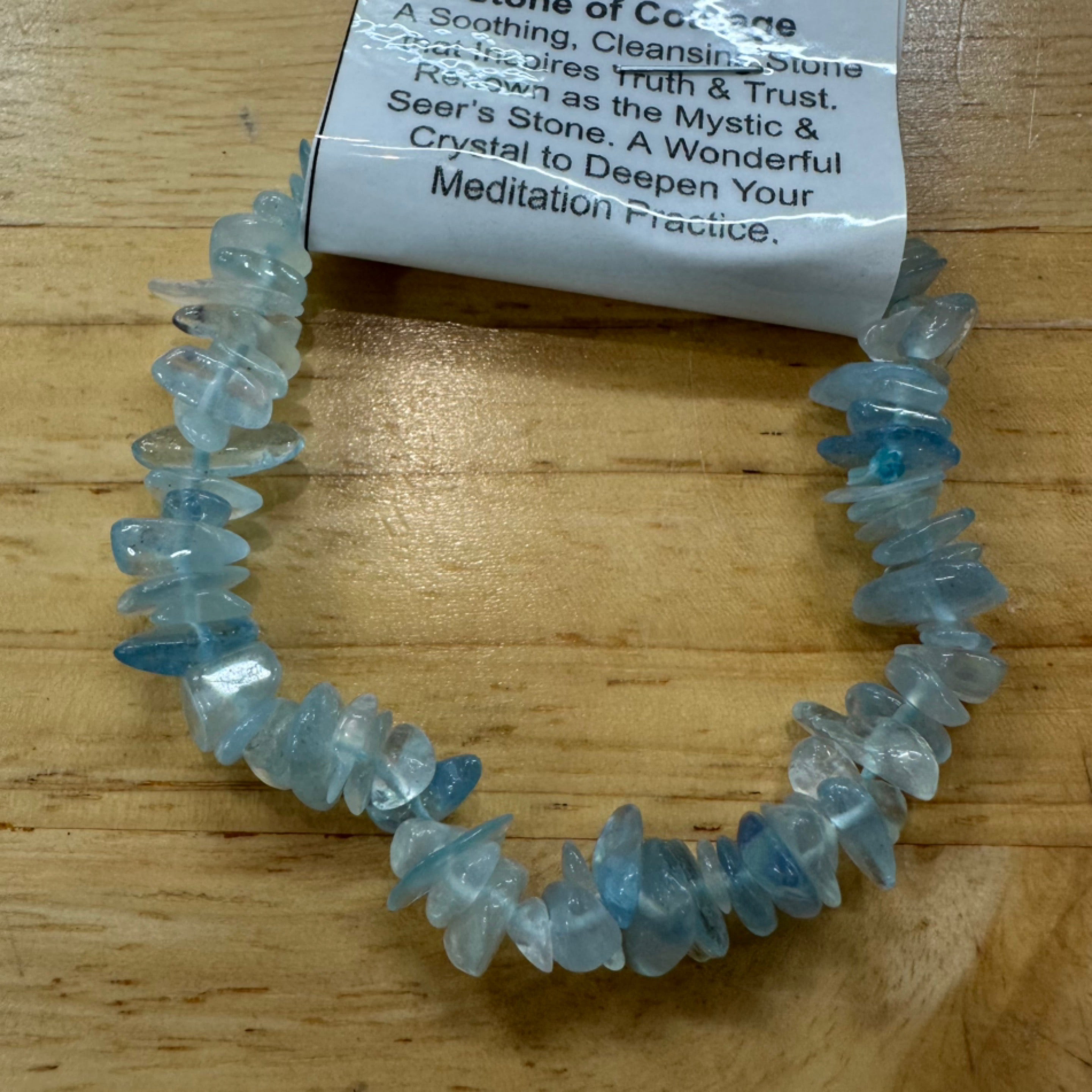 Aquamarine Chip Bracelet
