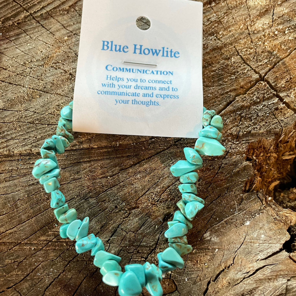 Blue Howlite Chip Bracelet