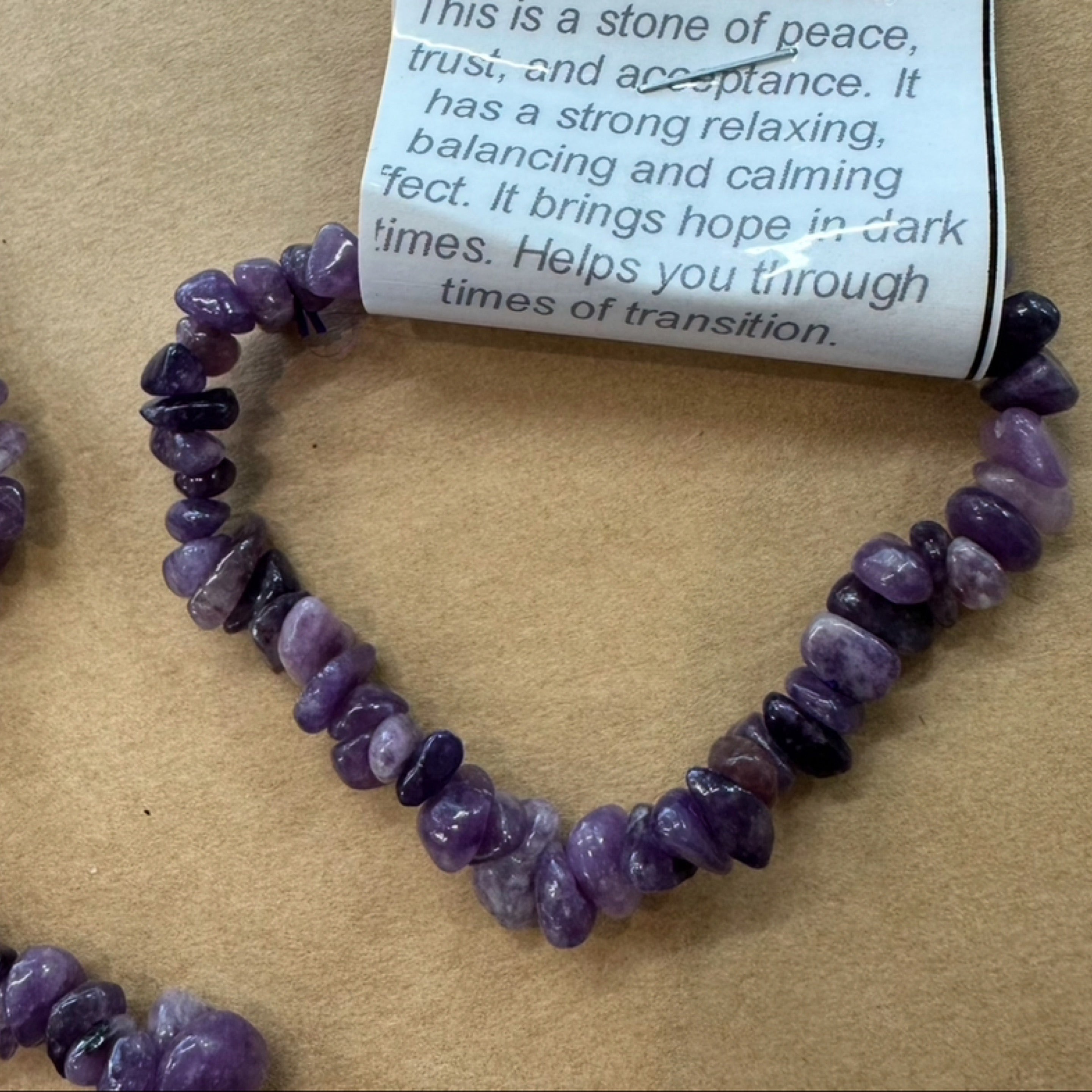 Lepidolite Chip Bracelet